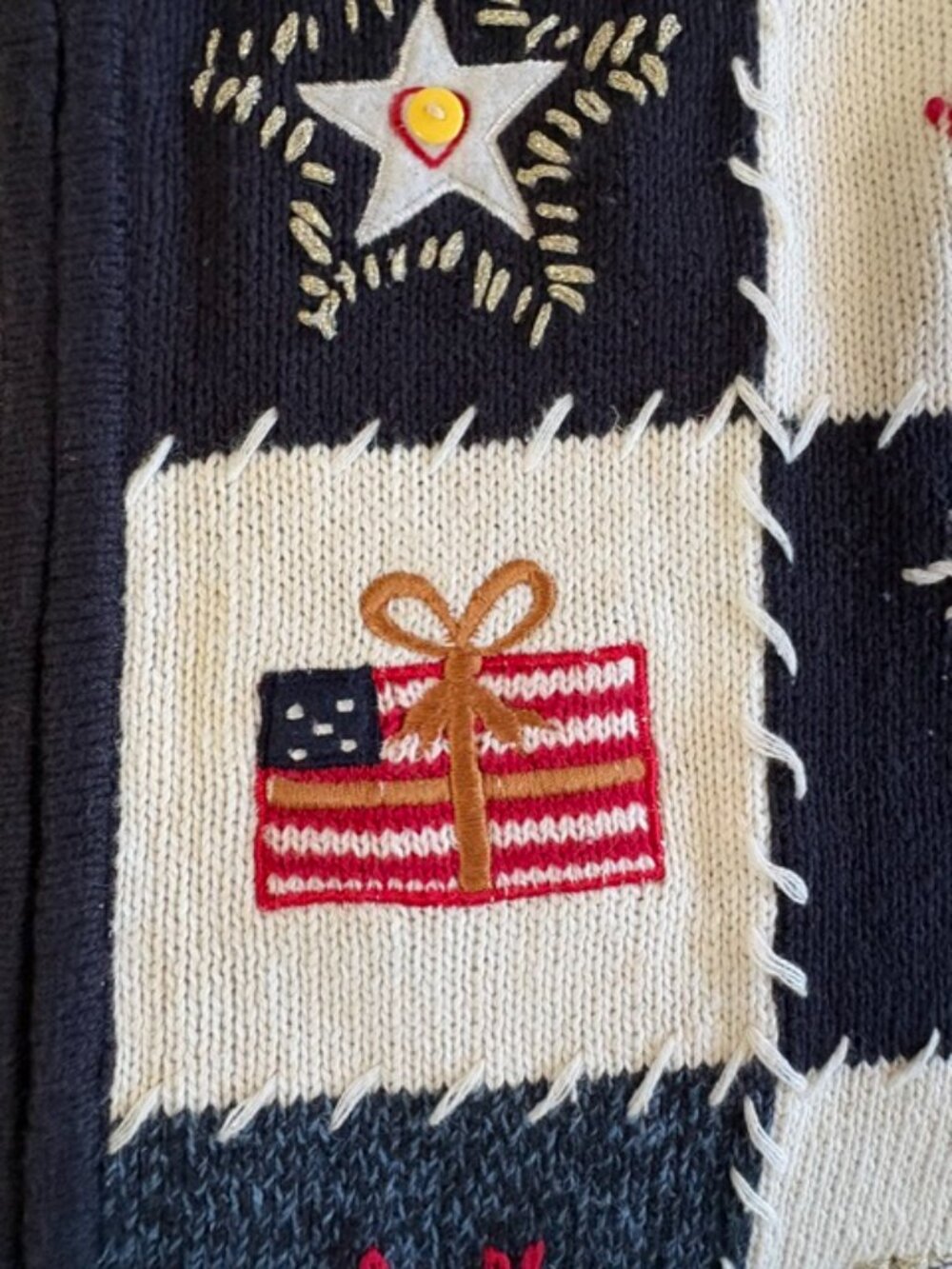 Vintage Pappagallo 80s 90s Cottagecore American Holiday Zip Sweater Vest Small - Picture 5 of 10